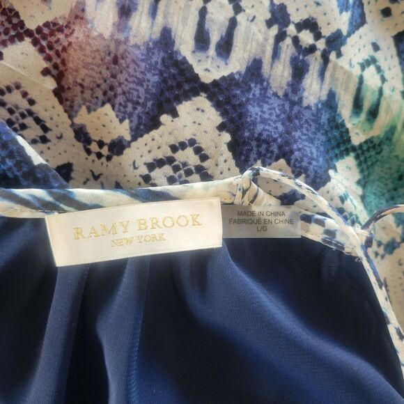 Ramy Brook Python Arrow Sleeveless Top Size Large - Picture 6 of 7